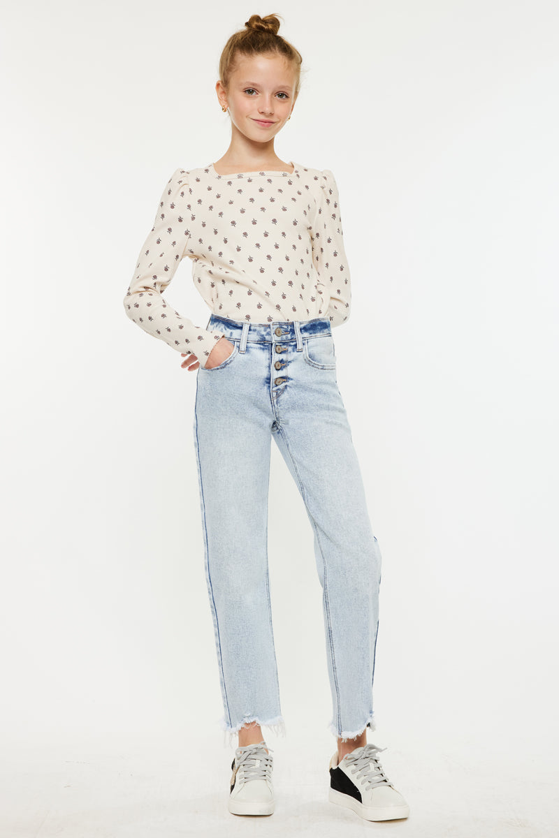 Maggy High Rise Kids Cropped Straight - Official Kancan USA