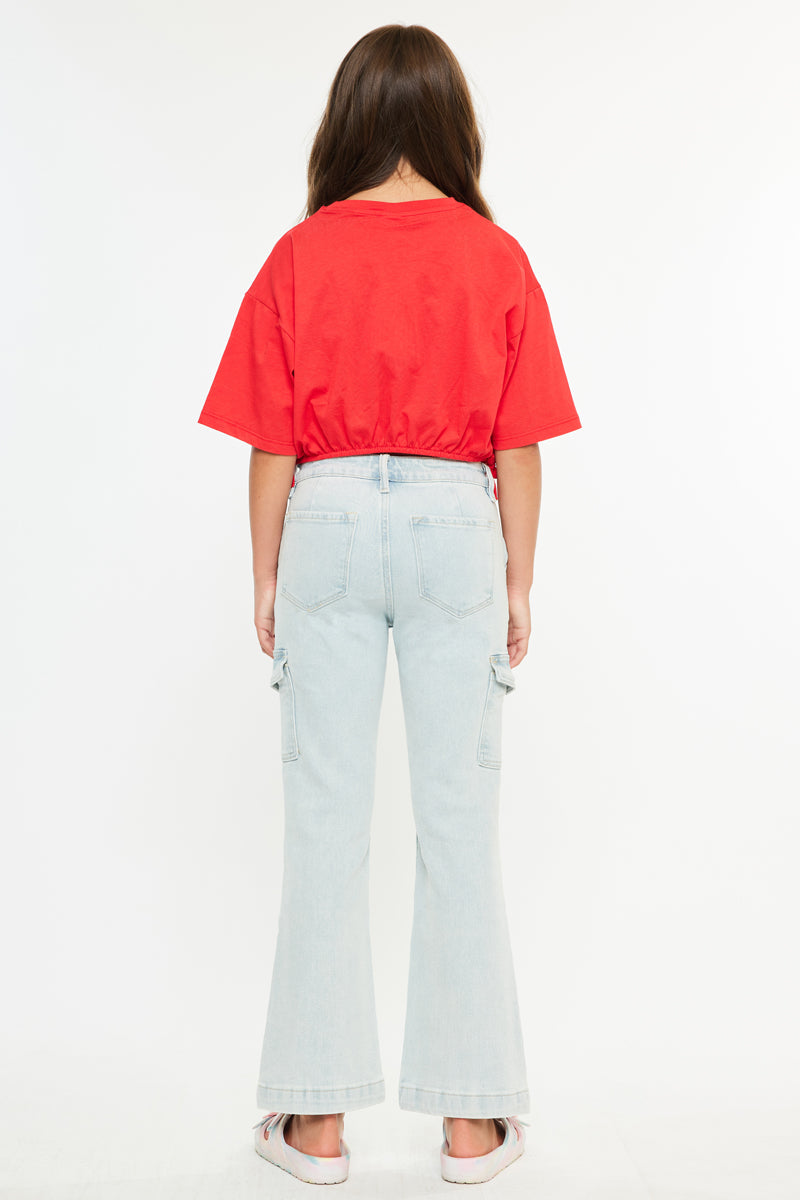 Normani High Rise Kids Cargo Flare - Official Kancan USA