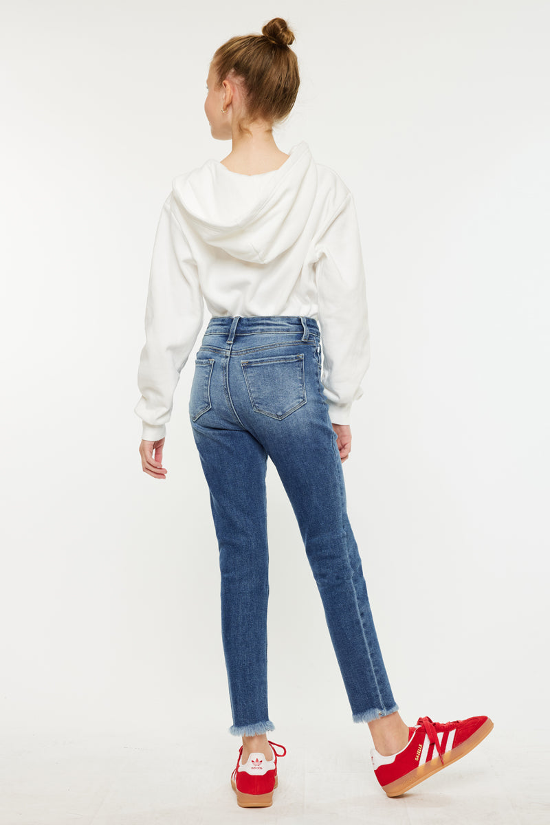 Marinette High Rise Ankle Skinny Kid Jeans - Official Kancan USA