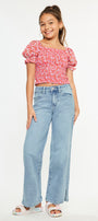 Aurora High Rise Wide Leg Kid Jeans - Official Kancan USA