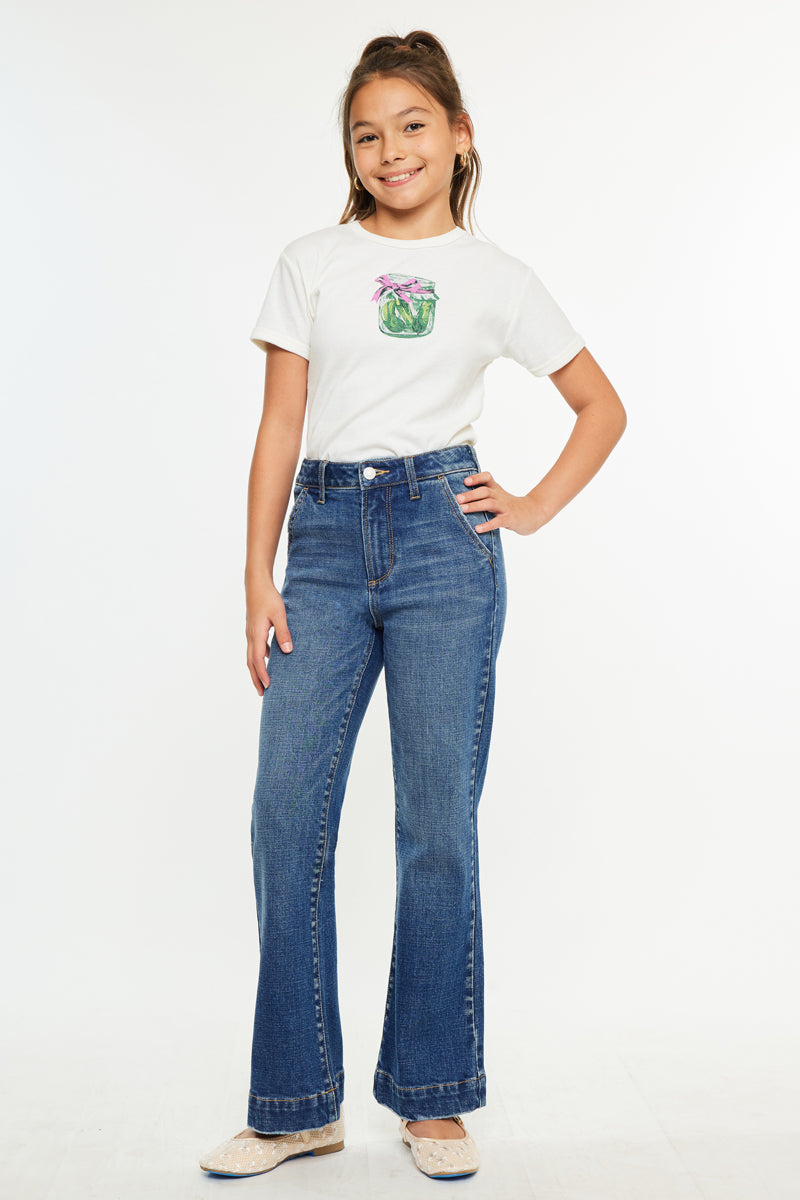 Tini High Rise Kids Trousers Wide Leg - Official Kancan USA