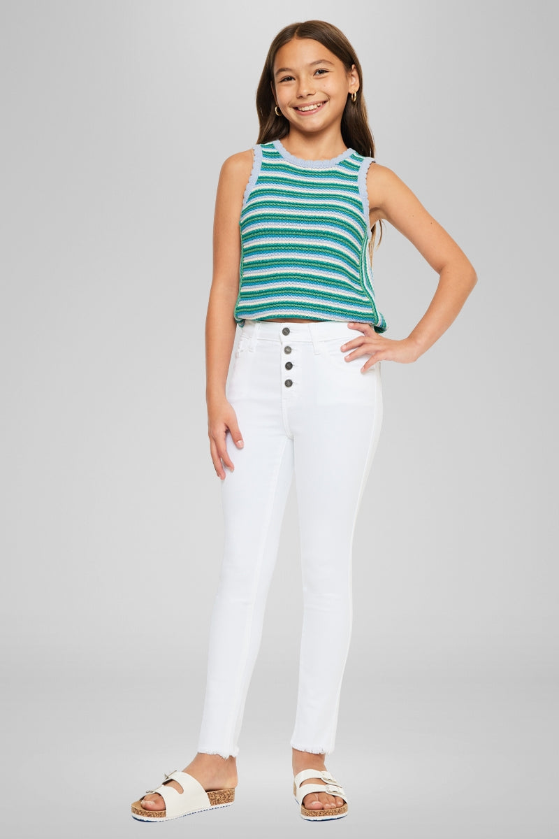 Jorja High Rise Ankle Skinny Kid Jeans - Official Kancan USA