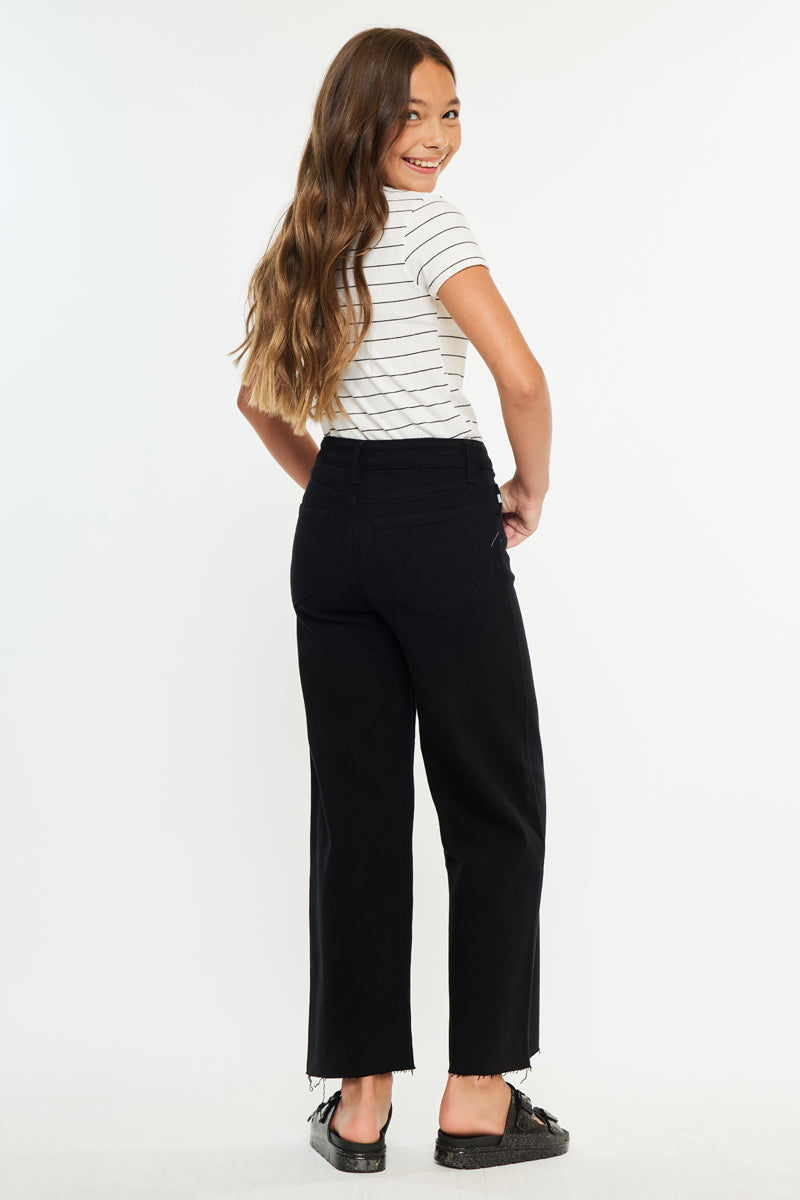 Berlin High Rise Crop Wide Leg Kids Jeans - Official Kancan USA