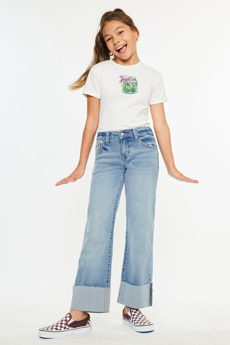 Emma Mid Rise Kids Wide Flare Leg - Official Kancan USA