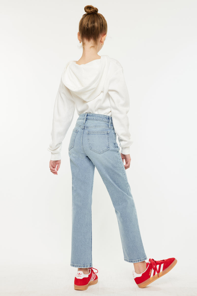 Sav High Rise Straight Kids Jeans - Official Kancan USA