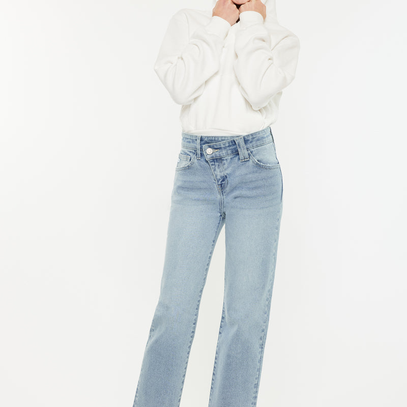 Sav High Rise Straight Kids Jeans - Official Kancan USA