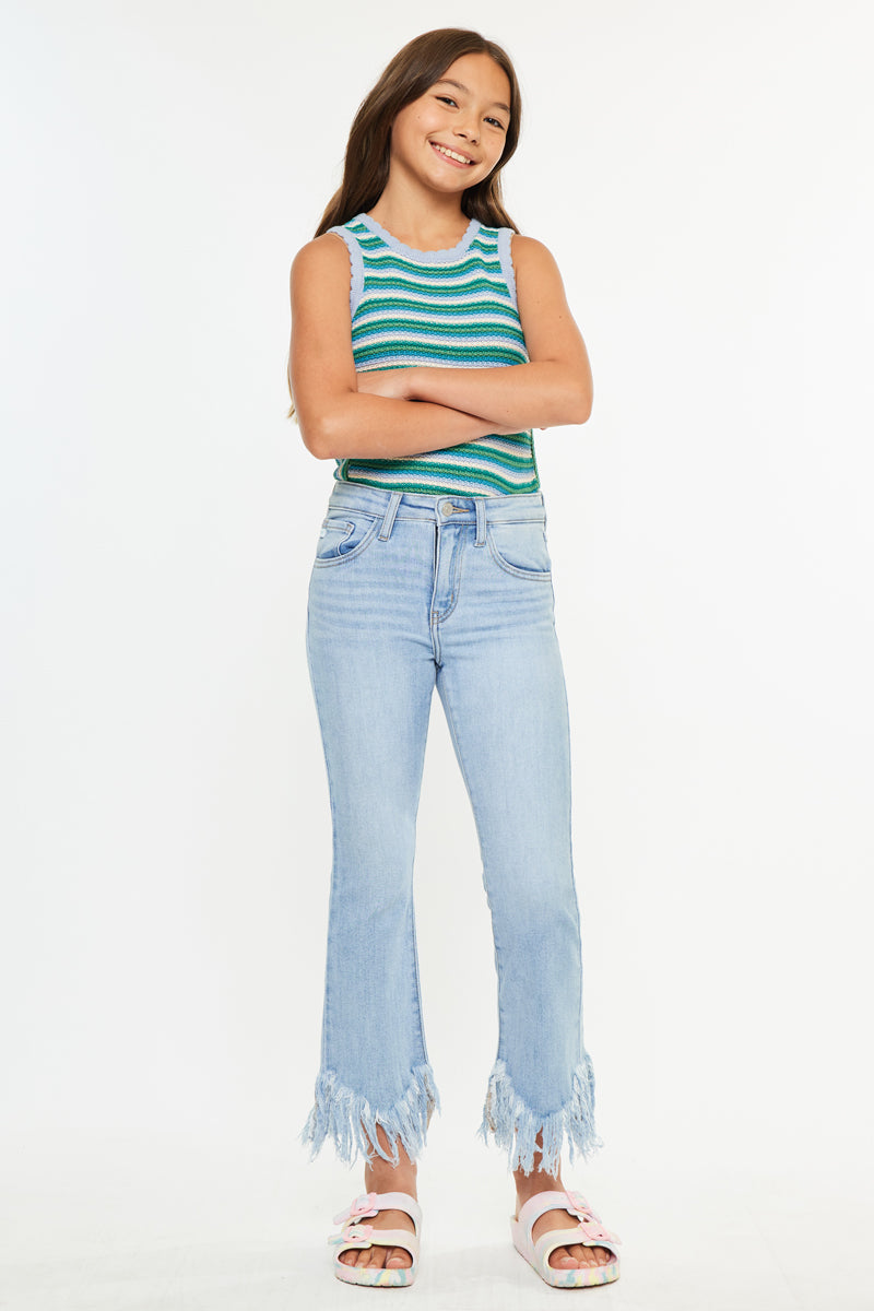 Beth High Rise Cropped Bootcut Kid Jeans - Official Kancan USA
