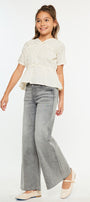 Kaitlyn High Rise Cropped Kids Palazzo Jeans - Official Kancan USA