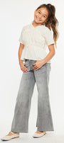 Kaitlyn High Rise Cropped Kids Palazzo Jeans - Official Kancan USA