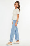 Darla High Rise Cropped Wide Kids Jeans - Official Kancan USA