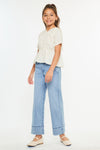 Darla High Rise Cropped Wide Kids Jeans - Official Kancan USA