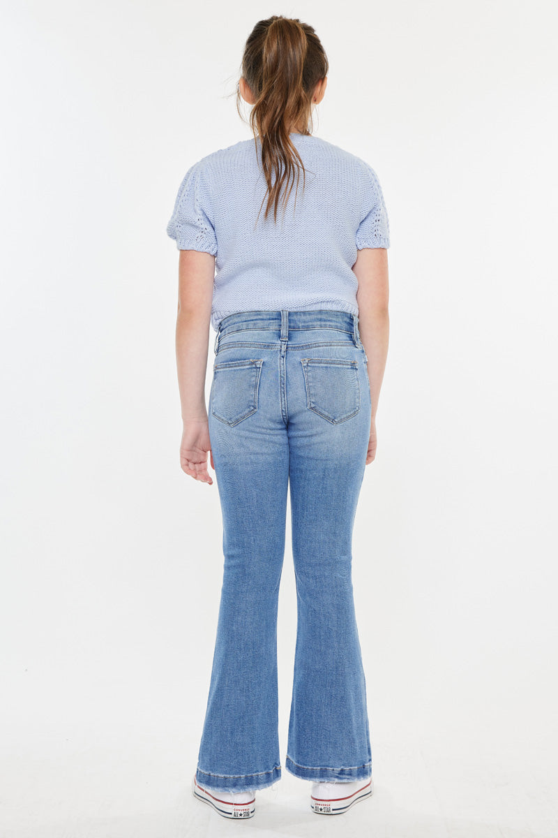 Aster Mid Rise Flare Kid Jeans - Official Kancan USA