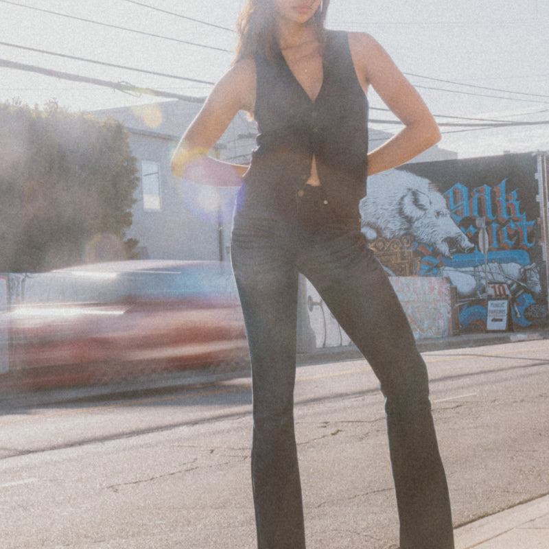 Trisha Mid Rise Classic Flare Jeans - Official Kancan USA