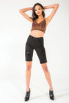 Jade Black Mid Rise Bermuda Shorts - Official Kancan USA