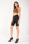 Jade Black Mid Rise Bermuda Shorts - Official Kancan USA