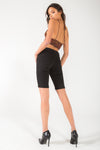 Jade Black Mid Rise Bermuda Shorts - Official Kancan USA