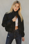 Taylor Cropped Faux Leather Puffer Jacket - Official Kancan USA