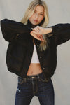 Taylor Cropped Faux Leather Puffer Jacket - Official Kancan USA
