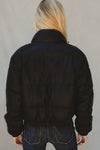Taylor Cropped Faux Leather Puffer Jacket - Official Kancan USA