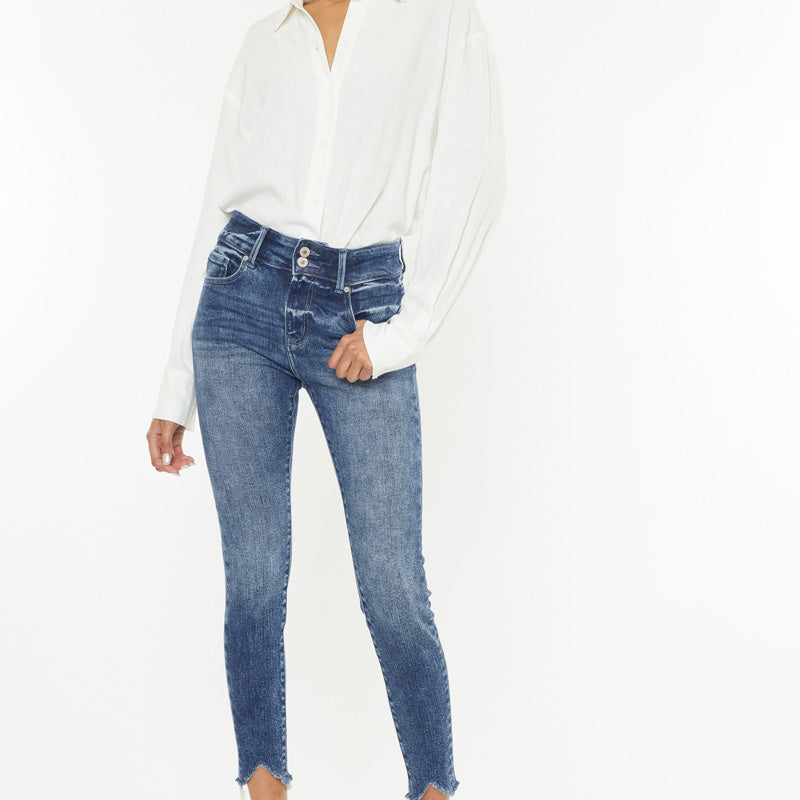 Torrance High Rise Ankle Skinny Jeans - Official Kancan USA