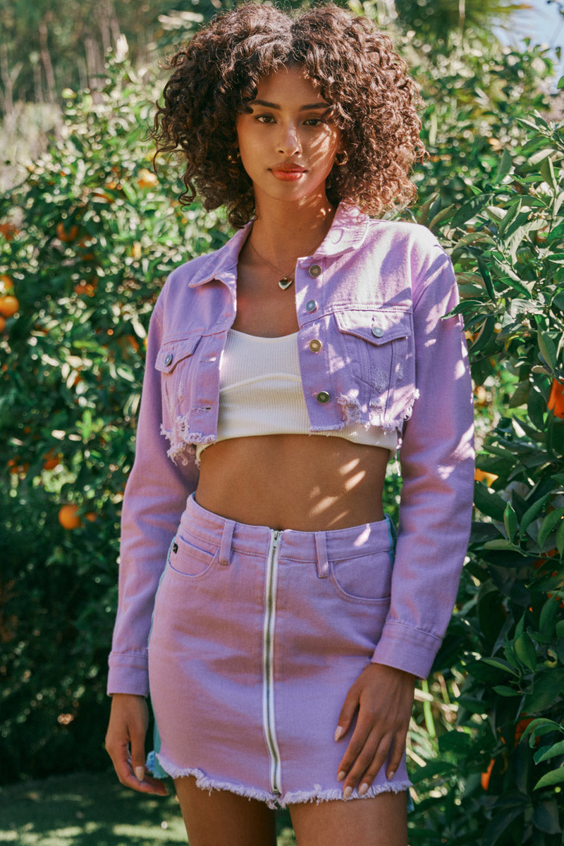 Paradise Color Block Mini Skirt - Official Kancan USA