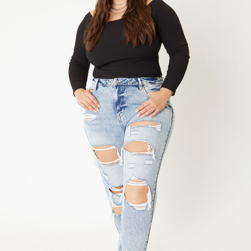 Juliet High Rise Mom Jeans - Plus - Official Kancan USA