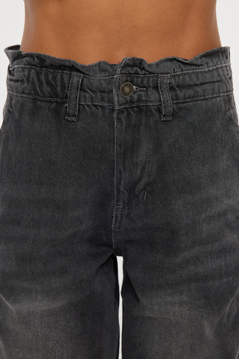 Kastel Ultra High Rise Paperbag Mom Jeans - Official Kancan USA