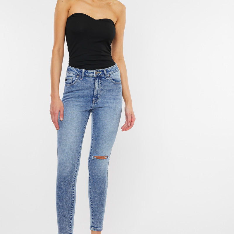 Vincity High Rise Ankle Skinny Jeans - Official Kancan USA