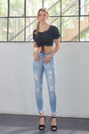 Sienna Mid Rise Super Skinny Jeans - Official Kancan USA