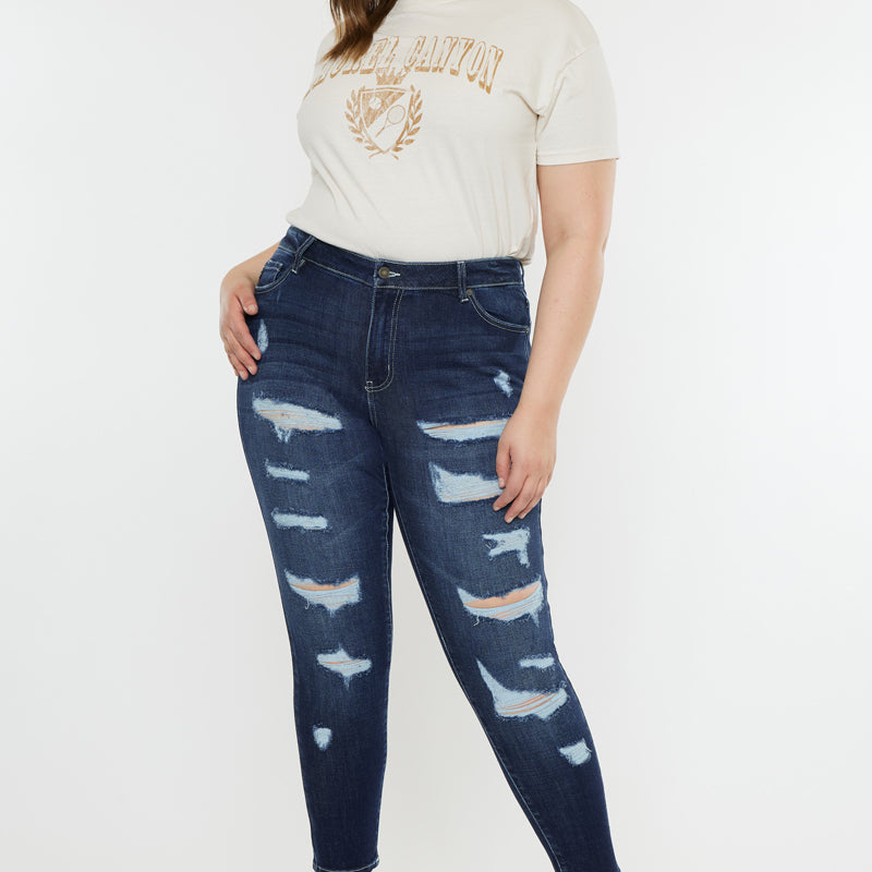 Tanya High Rise Super Skinny Jeans (Plus Size) - Official Kancan USA