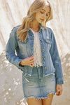 Bianca Distressed Denim Jacket - Official Kancan USA