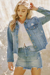 Bianca Distressed Denim Jacket - Official Kancan USA