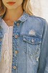Bianca Distressed Denim Jacket - Official Kancan USA