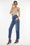 Kaas Ultra High Rise Belted Paperbag Straight Leg Jeans - Official Kancan USA