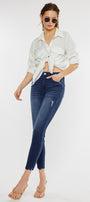 Evangeline High Rise Ankle Skinny Jeans - Official Kancan USA