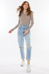 Ilena Ultra High Rise Belted Paperbag Mom Jeans - Official Kancan USA