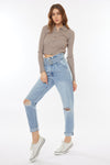 Ilena Ultra High Rise Belted Paperbag Mom Jeans - Official Kancan USA