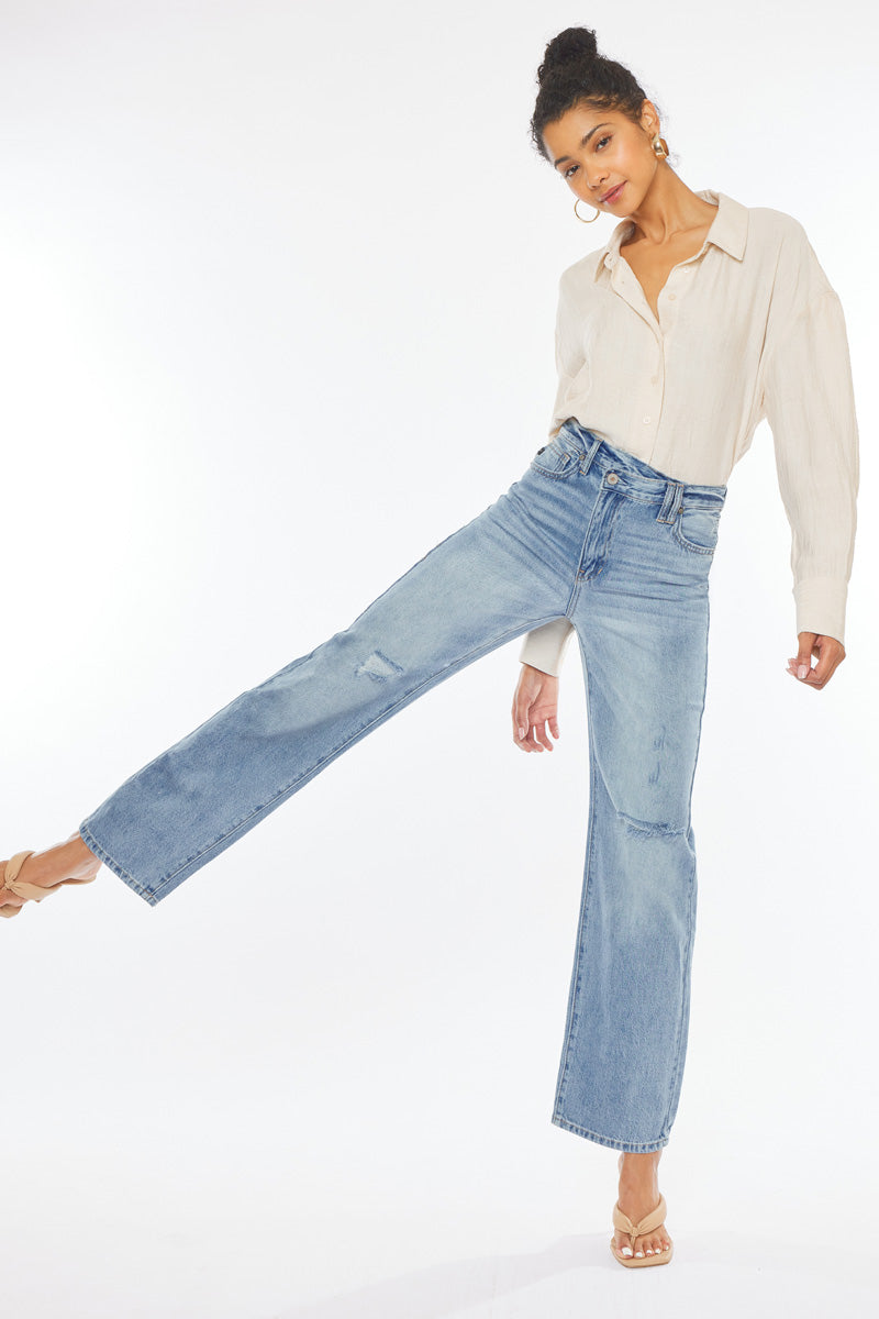 Wanda Ultra High Rise 90's Straight Leg Jeans - Official Kancan USA