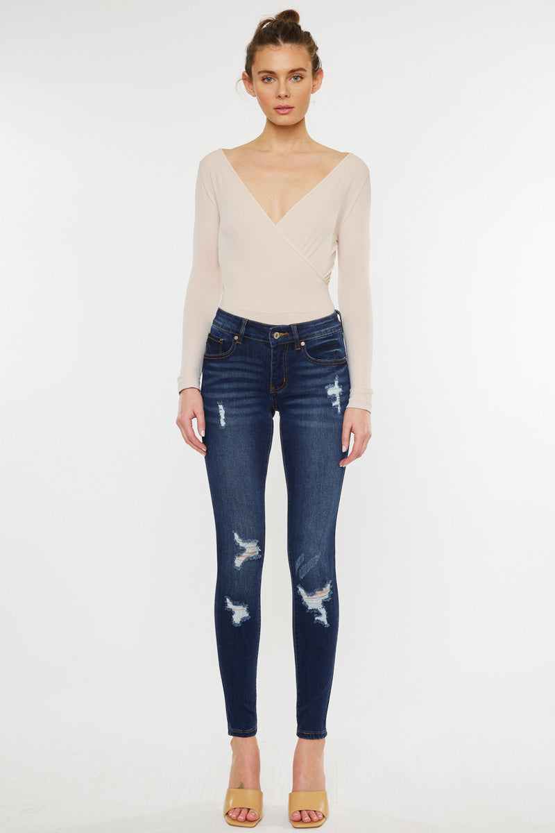 Saskia Mid Rise Super Skinny Jeans - Official Kancan USA