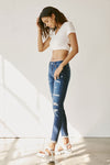 Amanda High Rise Ankle Skinny Jeans - Official Kancan USA