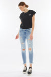 Janine Mid Rise Cropped Skinny Jeans - Official Kancan USA