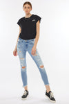 Janine Mid Rise Cropped Skinny Jeans - Official Kancan USA