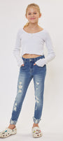 Cole High Rise Ankle Skinny Kid Jeans - Official Kancan USA
