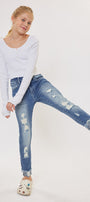Cole High Rise Ankle Skinny Kid Jeans - Official Kancan USA