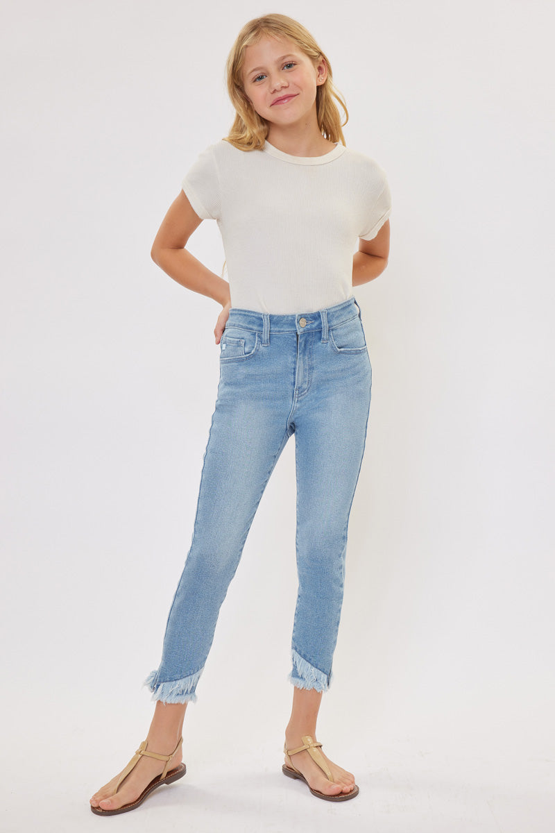 Summer High Rise Ankle Skinny Kid Jeans(NEEDS PRICE) - Official Kancan USA