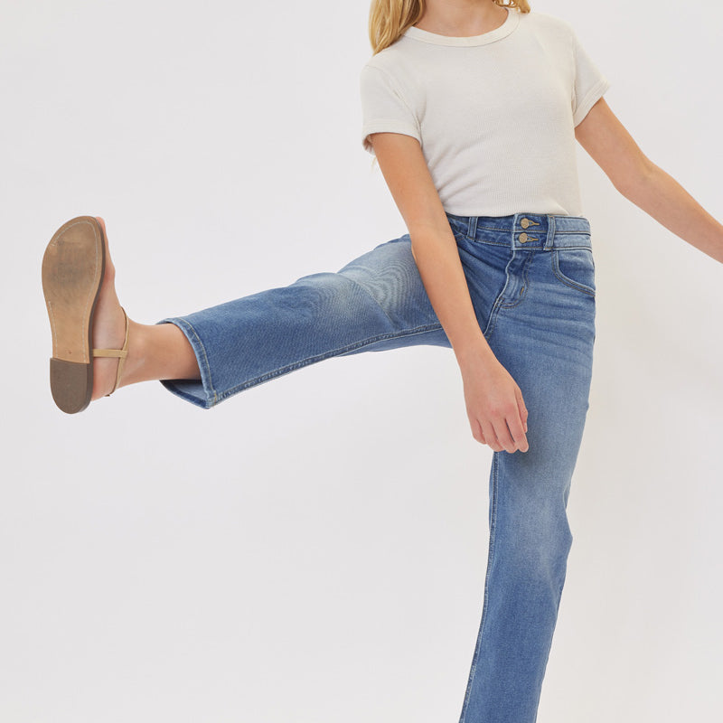 Dream High Rise Mini Straight Leg Kid Jeans - Official Kancan USA