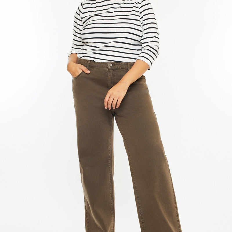 Shreya High Rise Wide Leg Jeans (Plus Size) - Official Kancan USA