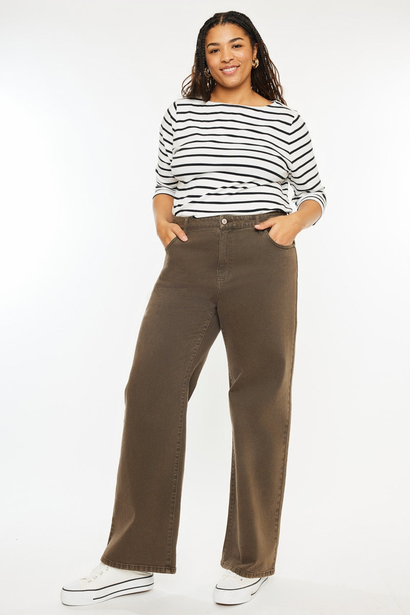Shreya High Rise Wide (Plus Size) – Kancan USA