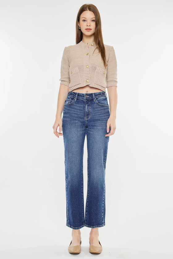 Ashley High Rise True Straight Jeans - Official Kancan USA