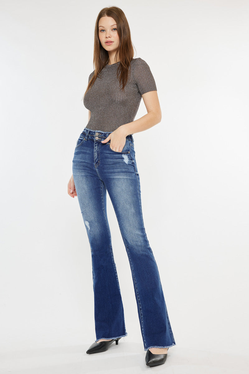 ♡cancan♡ Morgan High Rise Flare Jeans – Kancan USA